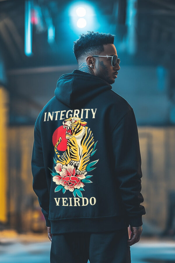Integrity Graphic Print Oversized Hooded Sweatshirt - Image 2