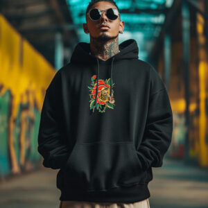 Integrity Graphic Print Oversized Hooded Sweatshirt