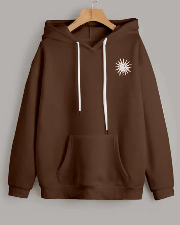 Brandy Bliss: Chic Brown Sun Men's Pullover - Image 3