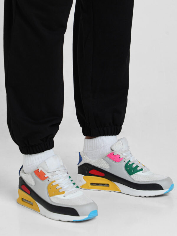 Black Solid Baggy Fit Joggers - Image 3
