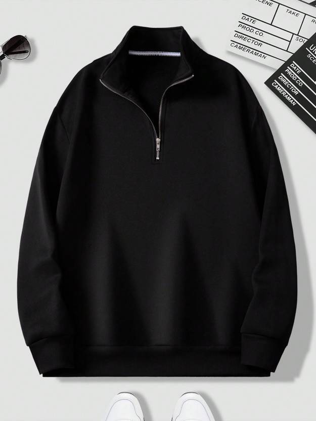 Men Full Sleeve Solid Sweatshirt