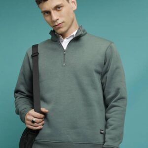 Men Full Sleeve Solid Sweatshirt