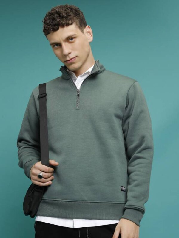 Men Full Sleeve Solid Sweatshirt