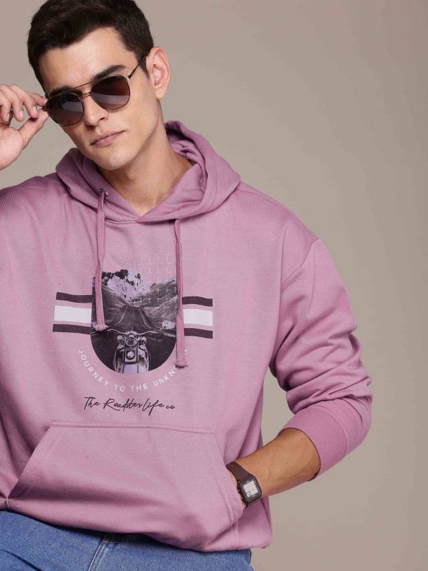 Men Full Sleeve Printed Hooded Sweatshirt