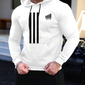 Men Full Sleeve Printed Hooded Sweatshirt