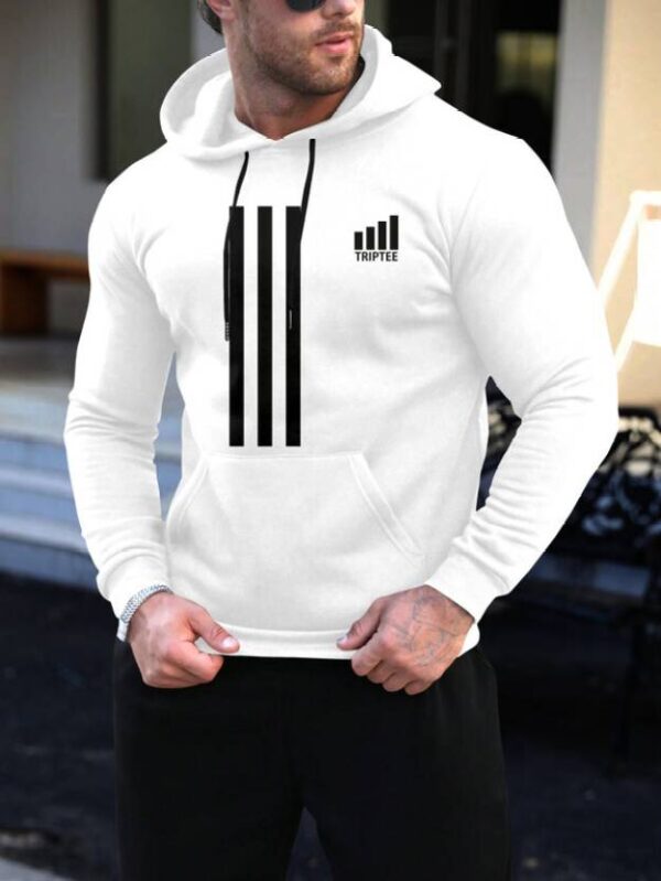 Men Full Sleeve Printed Hooded Sweatshirt