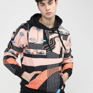 Men Full Sleeve Printed Hooded Sweatshirt