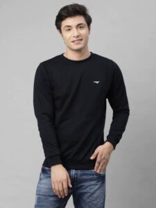 Men Full Sleeve Solid Sweatshirt