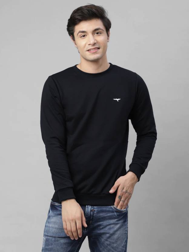 Men Full Sleeve Solid Sweatshirt