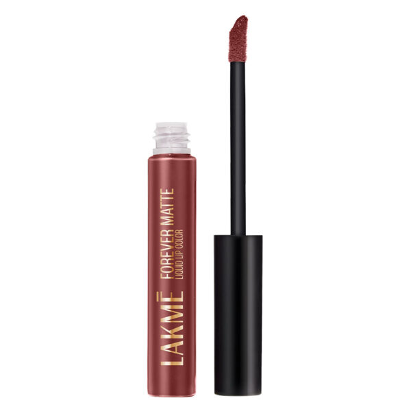 Lakme Forever Matte Liquid Lip Color, Lightweight & Transferproof 08 Nude Dream(5.6ml) - Image 2
