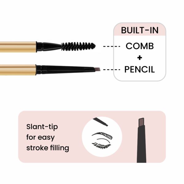 Swiss Beauty Micro Precision Eyebrow Pencil - 02 Deep Brown(0.1 g) - Image 5