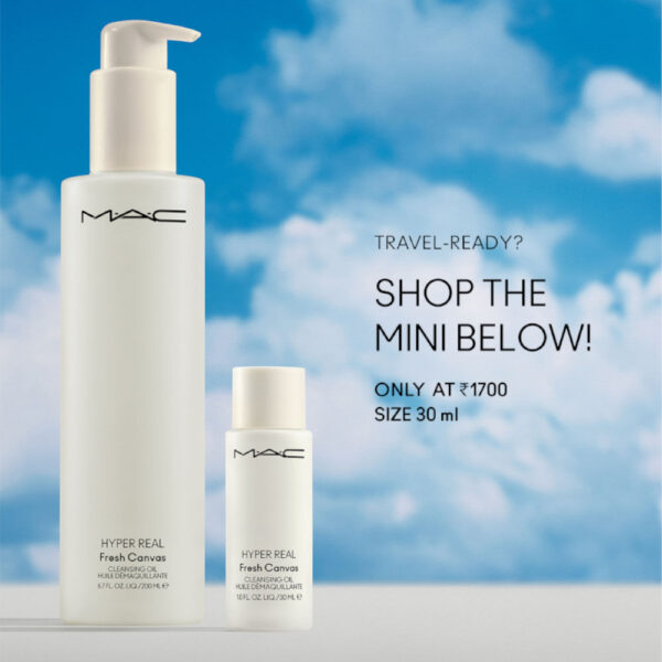M.A.C Hyper Real Fresh Canvas Cleansing Oil Makeup Remover With Niacinamide, Hyaluronic Acid & Ceramides(200ml) - Image 6