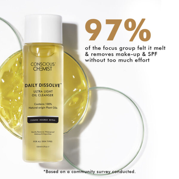 Conscious Chemist Daily Dissolve Ultra Light Makeup Remover Oil Cleanser For All Skin Type(100ml) - Image 3