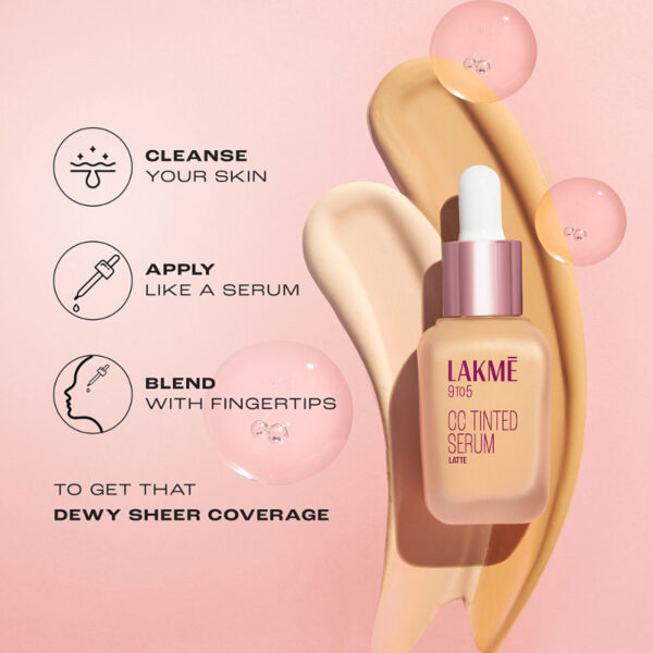 Lakme CC Tinted Serum with 2% Hyaluronic Acid - Naturelle(30ml) - Image 6
