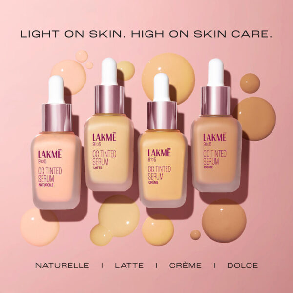 Lakme CC Tinted Serum with 2% Hyaluronic Acid - Naturelle(30ml) - Image 8