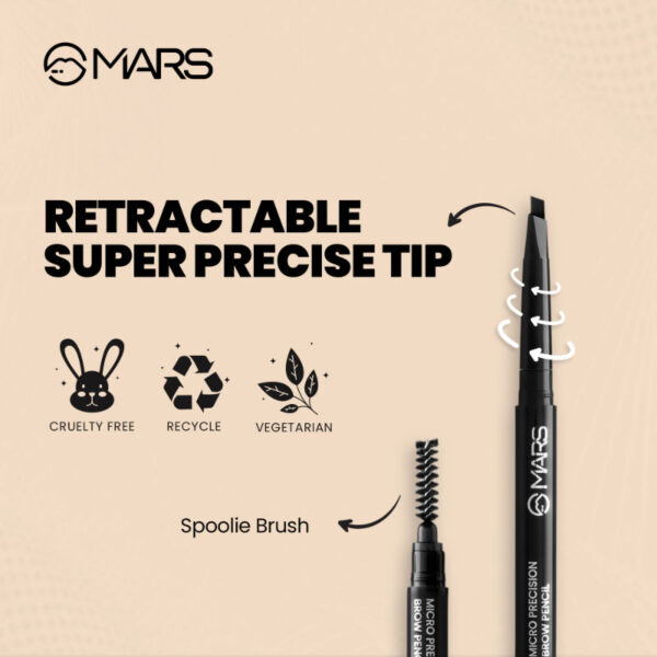 MARS Micro Precision Brow Pencil - Black(0.4g) - Image 3