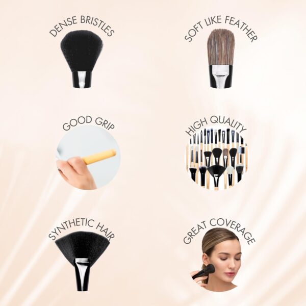 Allure Classic Ack-05 Pack Of 5 Makeup Brush(1pcs) - Image 3