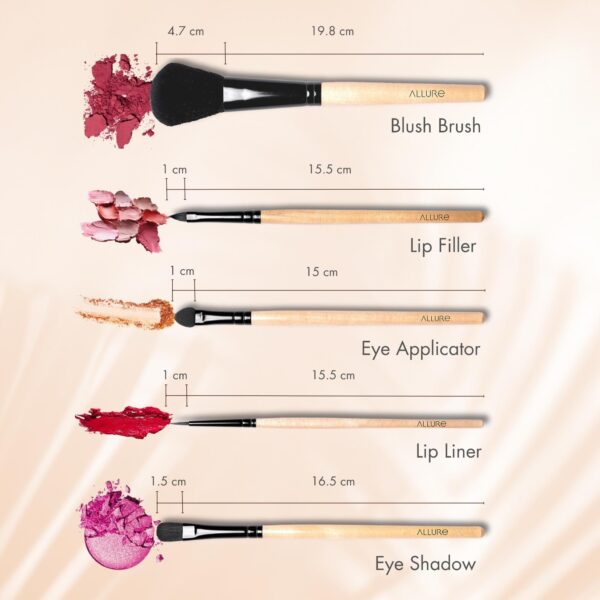 Allure Classic Ack-05 Pack Of 5 Makeup Brush(1pcs) - Image 4