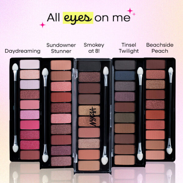 Nykaa Eyes On Me! 10-in-1 Eyeshadow Palette - Sundowner Stunner(12g) - Image 7