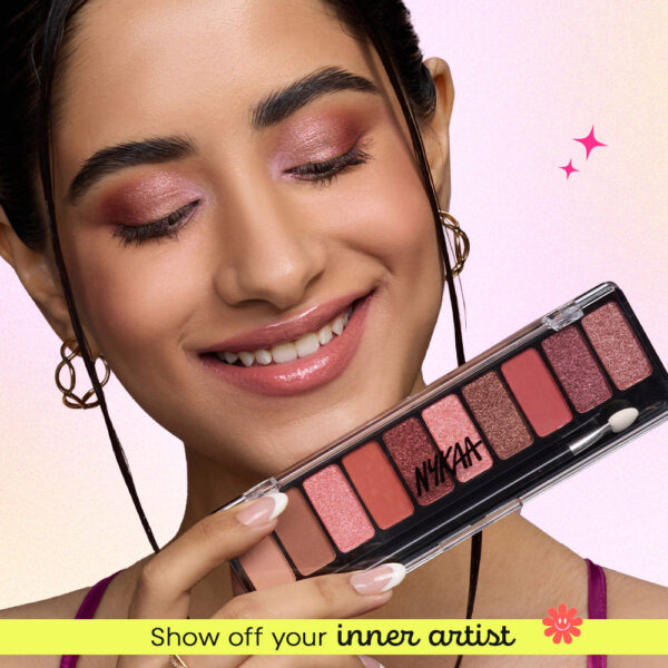 Nykaa Eyes On Me! 10-in-1 Eyeshadow Palette - Sundowner Stunner(12g) - Image 8