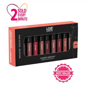 Love Earth Liquid Mousse Liquid Matte Lipstick 1.0 - Pack Of 9(2ml Each)
