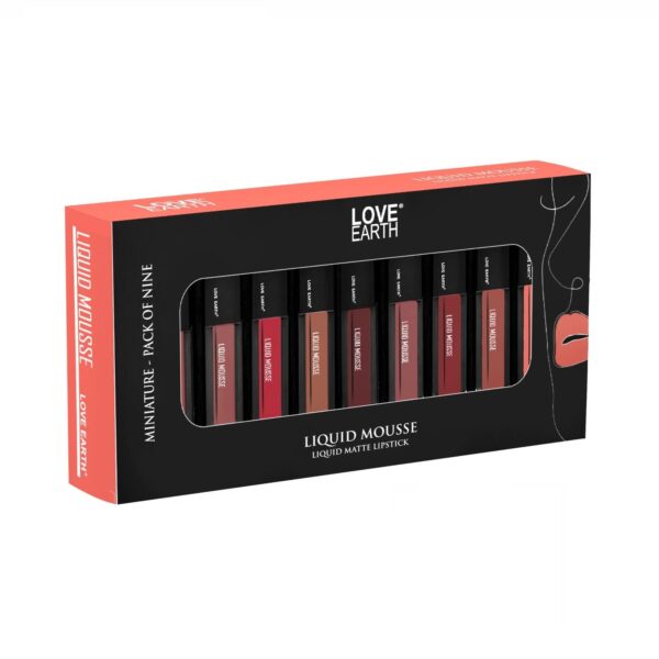 Love Earth Liquid Mousse Liquid Matte Lipstick 1.0 - Pack Of 9(2ml Each) - Image 8