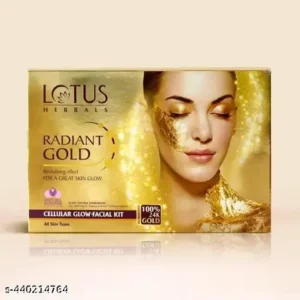 Lotus Herbals 4 Step Gold Facial Kit for Great Skin Glow, All Skin Type 37gm (Pack of 1)