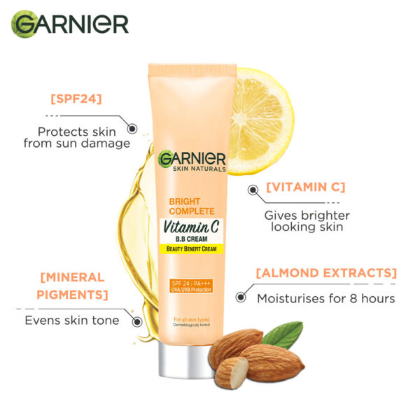 Garnier Skin Naturals Vitamin C BB Cream SPF 24/PA+++(30g) - Image 3