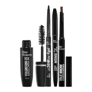 Blue Heaven Mesmerising Eye Combo Pack of 4 - Kajal, Mascara, Eyeliner & Brow Definer(4 pcs)