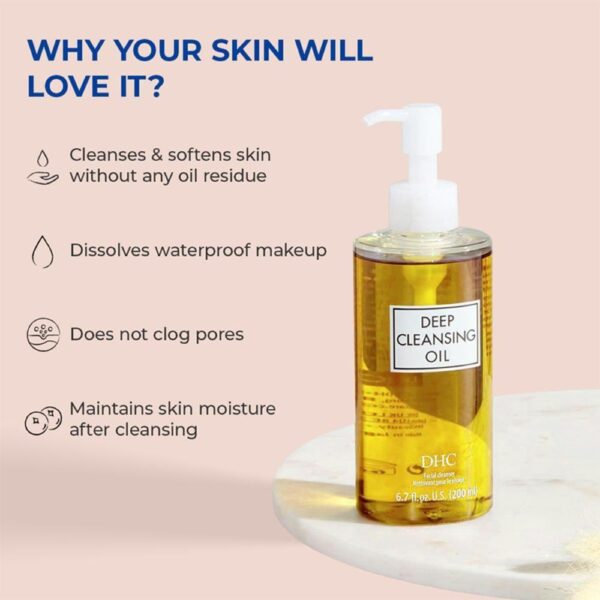DHC Beauty Deep Cleansing Oil, Makeup Remover For All Skin Types(200ml) - Image 7
