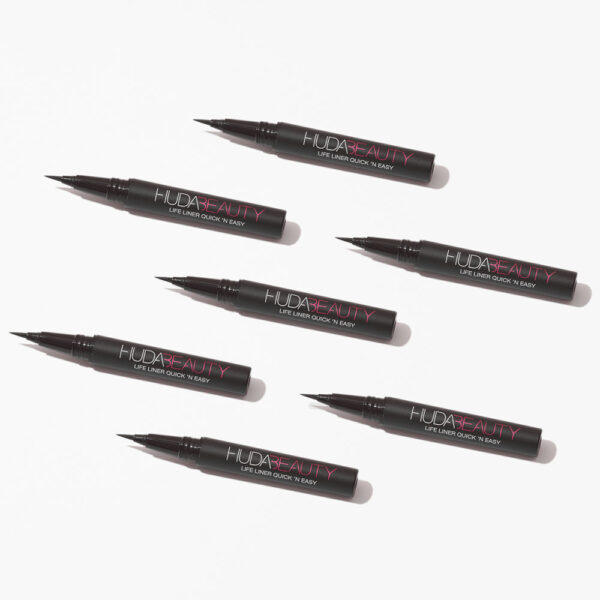 Huda Beauty Life Liner Quick 'n Easy Precision Liquid Liner Mini - Very Vanta Black(0.45ml) - Image 2