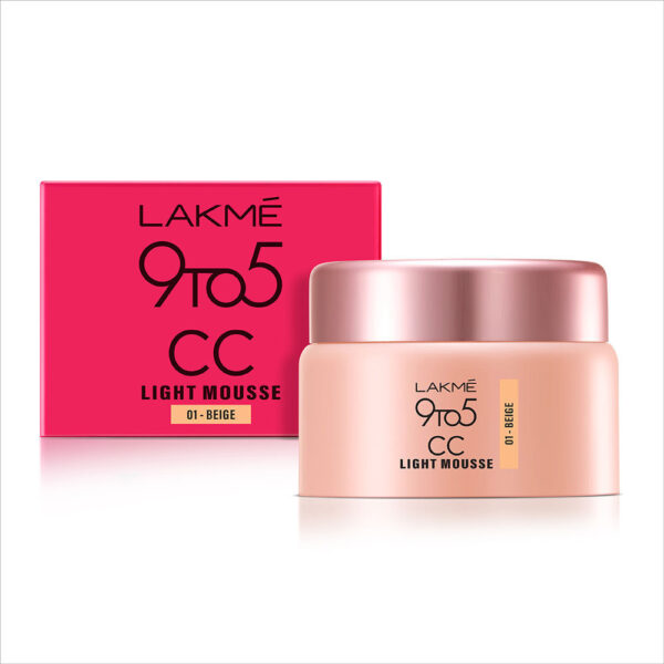 Lakme 9 To 5 Cc Airy Mousse With Vitamin E & Hint Of Foundation Beige(25g)