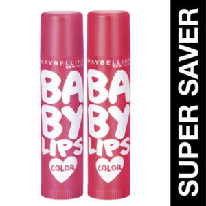 Maybelline New York Baby Lips Color Lip Balm with SPF 11, Lasts UpTo 24H - Cherry Kiss + Berry Crush(8gm)