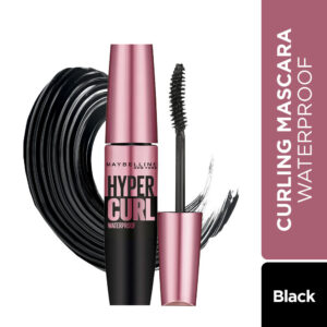 Maybelline New York Hypercurl Waterproof Mascara, Smudge & Highly Pigmented Black(9.2ml)
