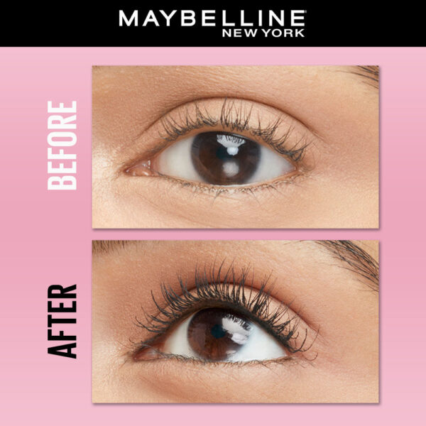 Maybelline New York Hypercurl Waterproof Mascara, Smudge & Highly Pigmented Black(9.2ml) - Image 3