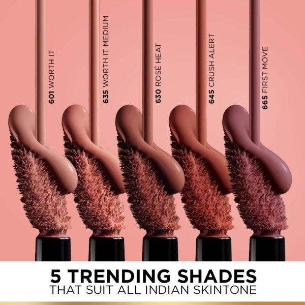 L'Oreal Paris Infallible Matte Resistance Liquid Lipstick - 635 Worth It Medium(5g) - Image 6