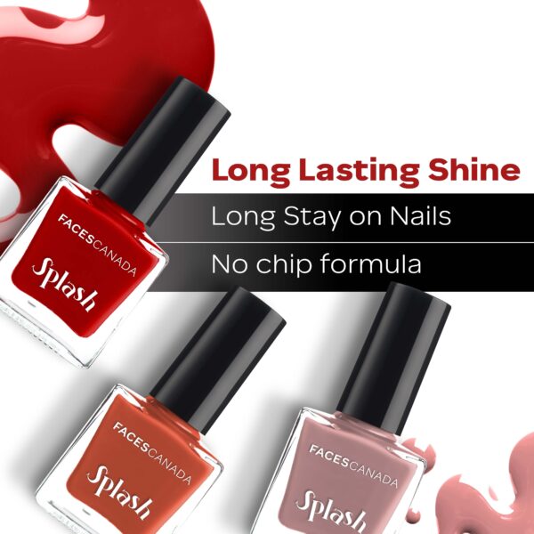 Faces Canada Splash Nail Enamel - Porcelain 144(8ml) - Image 2