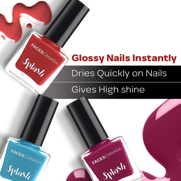 Faces Canada Splash Nail Enamel - Porcelain 144(8ml) - Image 3