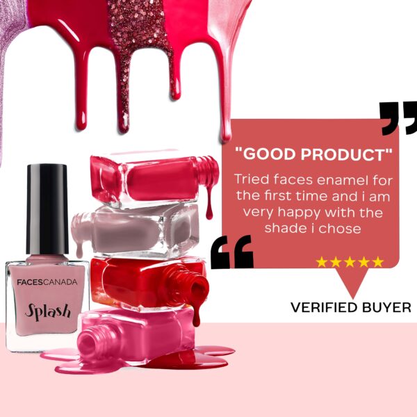 Faces Canada Splash Nail Enamel - Porcelain 144(8ml) - Image 6
