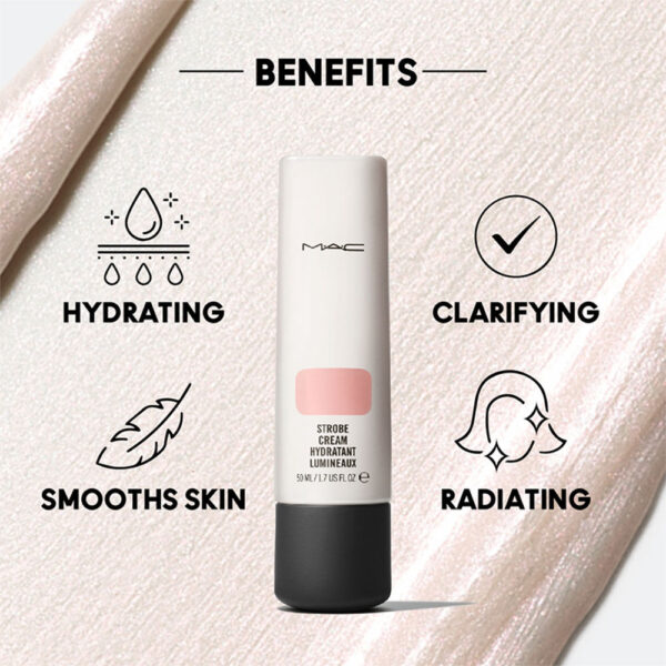 M.A.C Strobe Cream - Pinklite | Illuminating Moisturizer & Liquid Highlighter(50ml) - Image 3