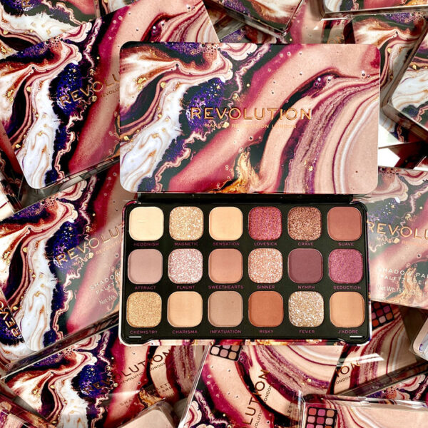 Makeup Revolution Forever Flawless Eyeshadow Palette-18 Smooth & Rich Shade - Allure(19.8gm) - Image 5