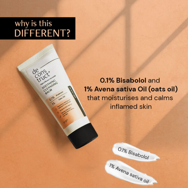 Deconstruct Soothing Cleansing Balm With 1% Oats Oil, Sunscreen & Makeup Remover(50 g) - Image 4