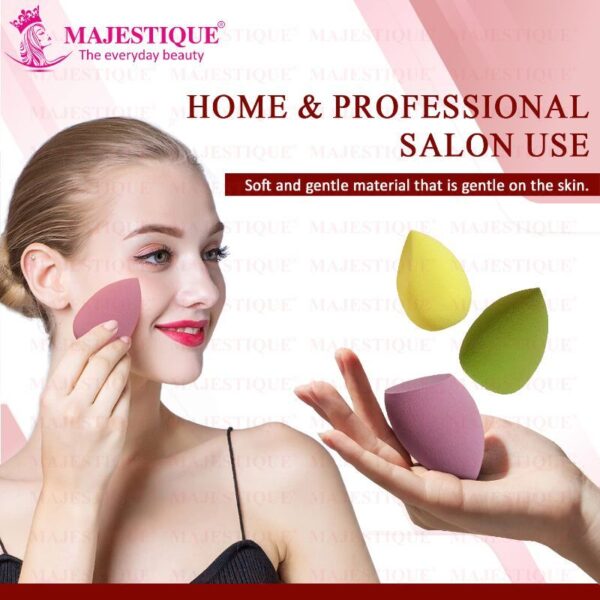 Majestique Professional Makeup Sponges Blender Set - Beauty Sponge with Egg Case - Color May Vary(4N) - Image 6