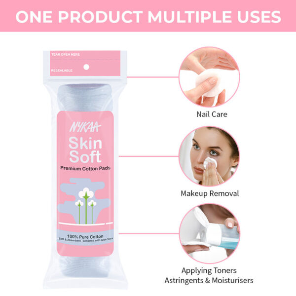 Nykaa Skin Soft Premium Cotton Pads(80Pcs) - Image 7