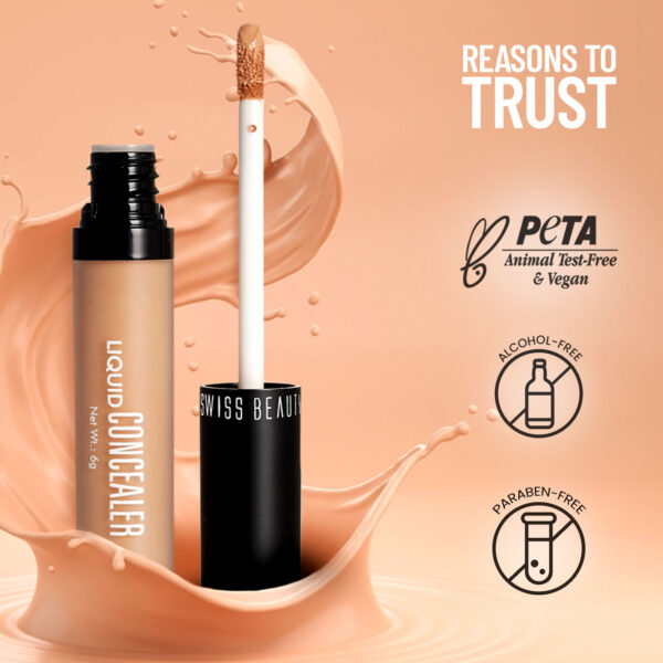 Swiss Beauty Liquid Concealer - 02 Sand Sable(5.6gm) - Image 9