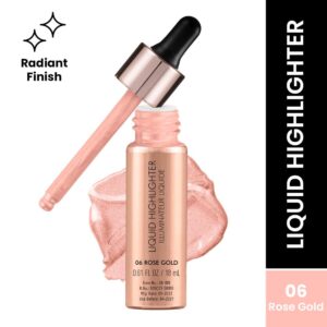 Swiss Beauty Drop and Glow Liquid Highlighter - 06 Rose Gold(18ml)