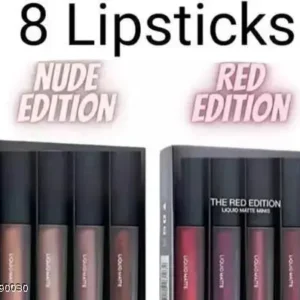 BROWN BLUSH Matte Mini, Combo Of Different Color/ MatteLiquid/ LipstickPack of 8
