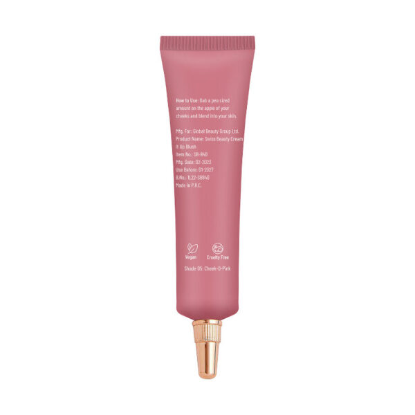 Swiss Beauty Cream It Up Blusher With Shea Butter - 5 Cheek-o-pink(10ml) - Image 10