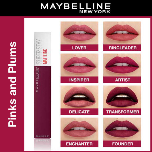 Maybelline New York Super Stay Matte Ink Liquid Lipstick, Lasts Up to 16 Hours - 70 Amazonian(5ml) - Image 4