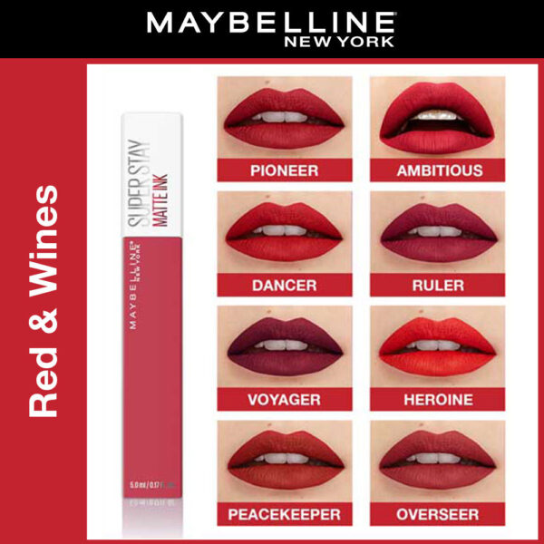 Maybelline New York Super Stay Matte Ink Liquid Lipstick, Lasts Up to 16 Hours - 70 Amazonian(5ml) - Image 5